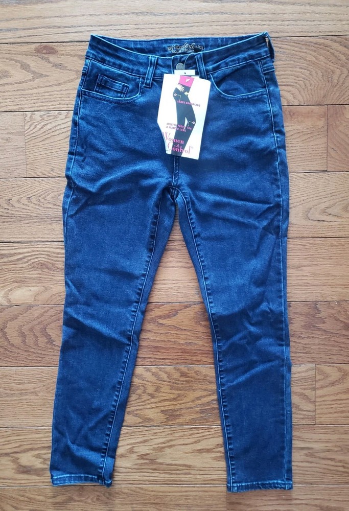 Women With Control My Wonder Denim Ankle Jeans Womens Size 4 Petite Blue Stretch