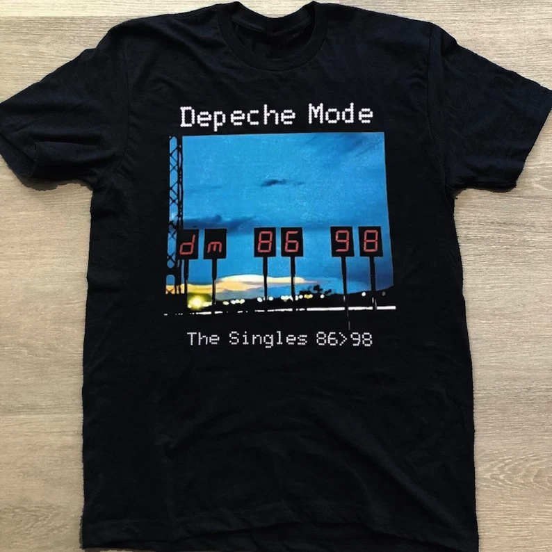 Depeche Mode Band The Singles 8698 Heavy Cotton Black T Shirt S-5XL SE933