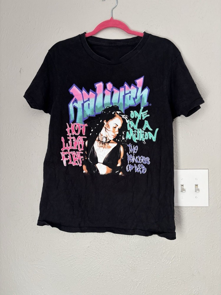 Vintage Aaliyah t shirt Adult Unisex Short Sleeve S-5XL MA317 FREE SHIPPING
