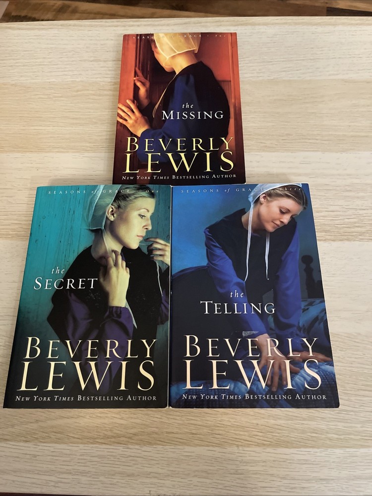 Seasons of Grace Trilogy by Beverly Lewis Set of 3 Secret Missing Telling PB