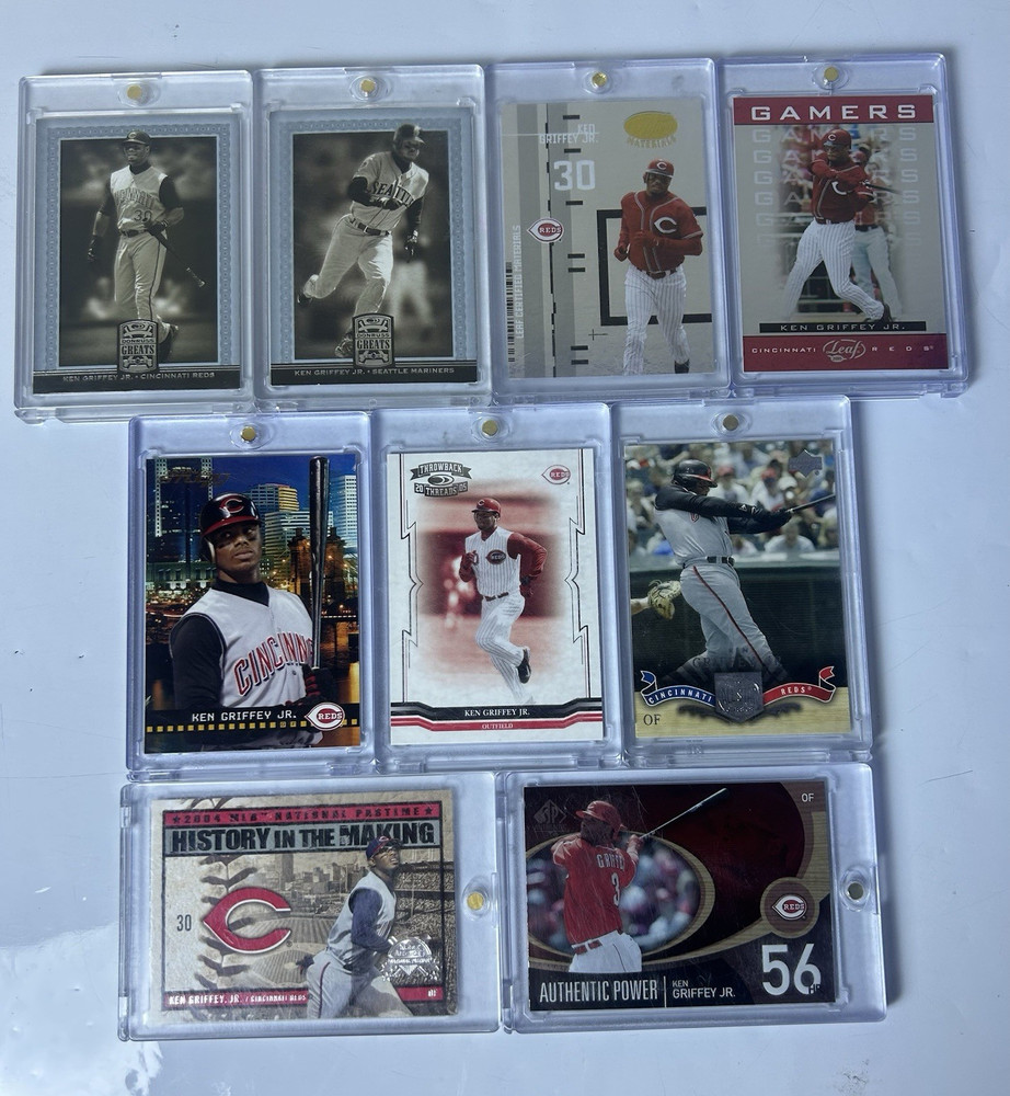 Ken Griffey Jr. 9-Card Lot Reds/Mariners 2004 Donruss/Upper Deck