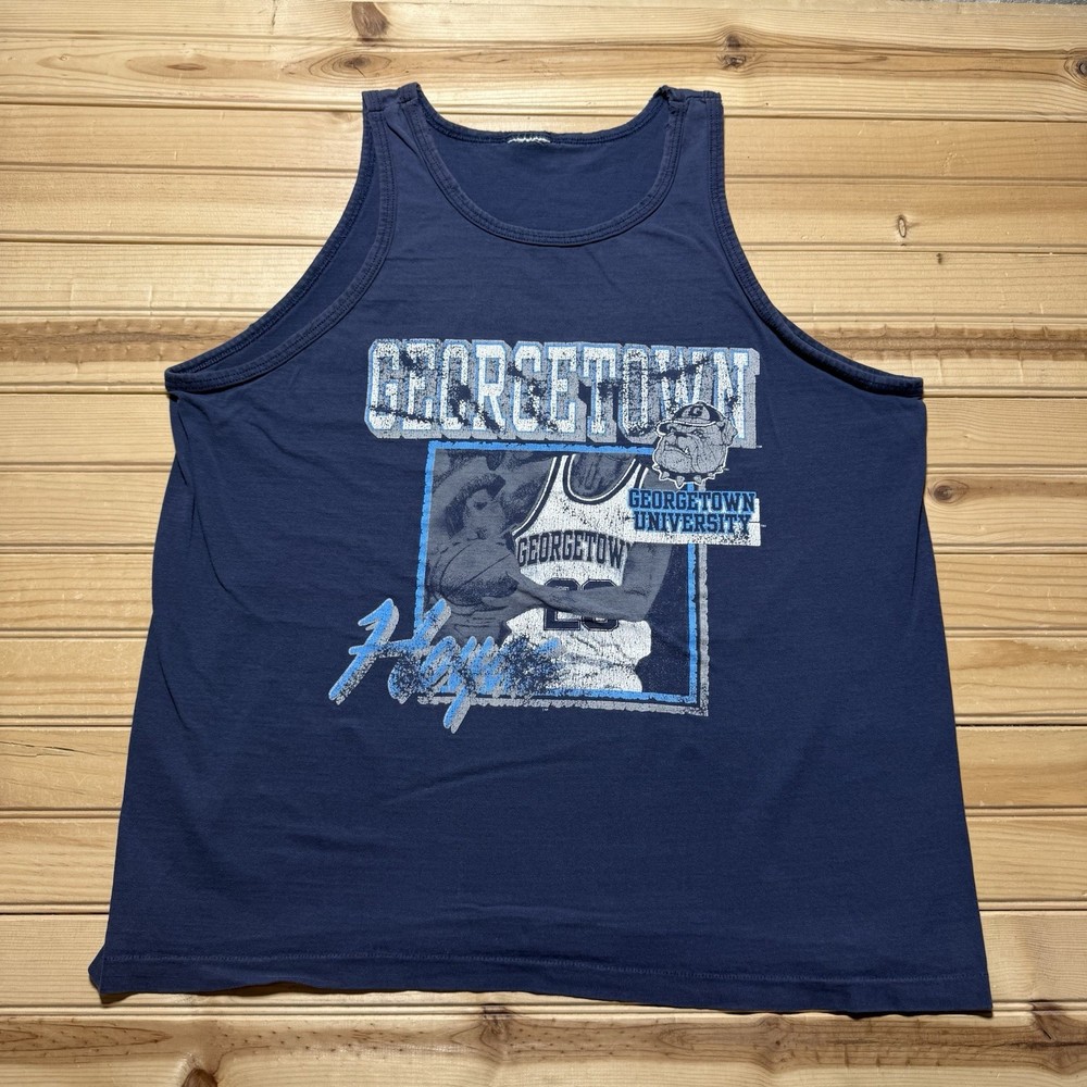 Vintage 90s Georgetown Hoyas College Basketball University Tank Top Shirt - XL