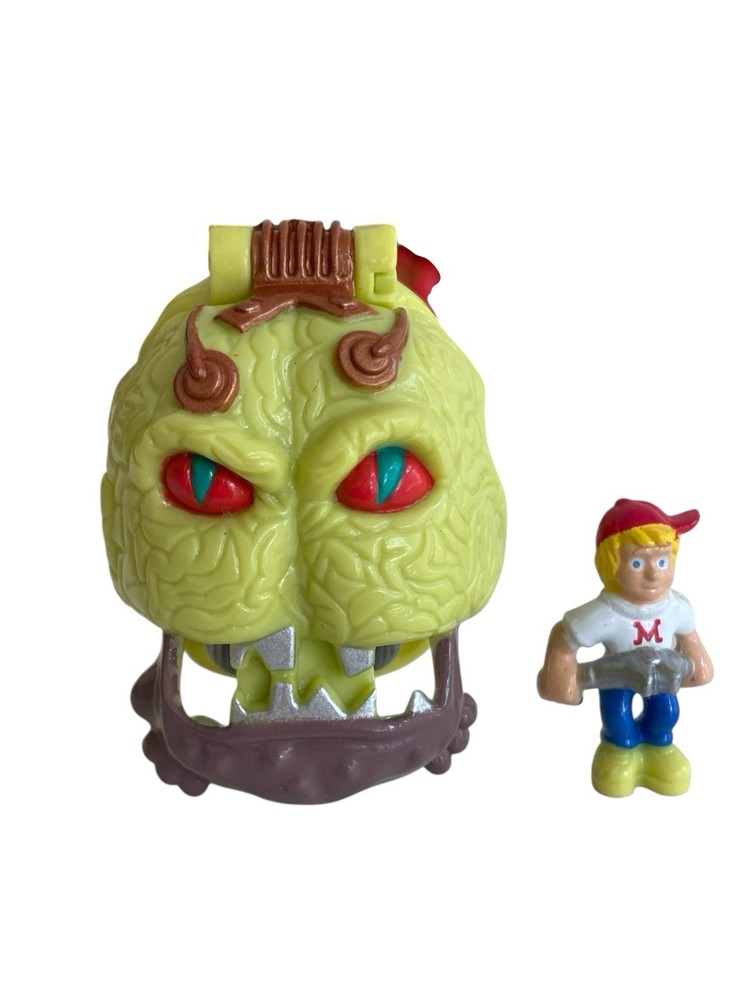 Vintage Mighty Max Blue Bird Shrunken Head Brain Face Series One Rare 1993