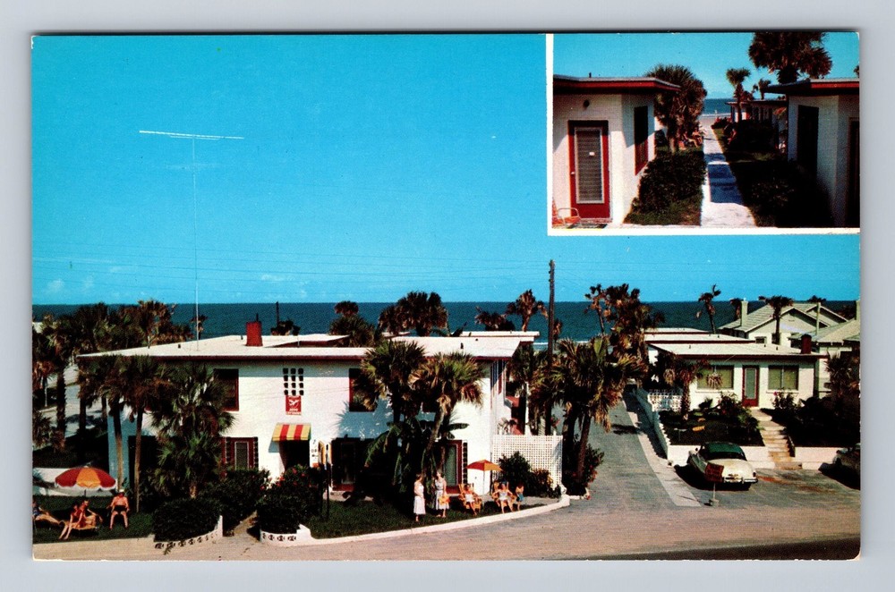 Daytona Beach FL-Florida, Surf Oceanfront Cottages Advertising, Vintage Postcard