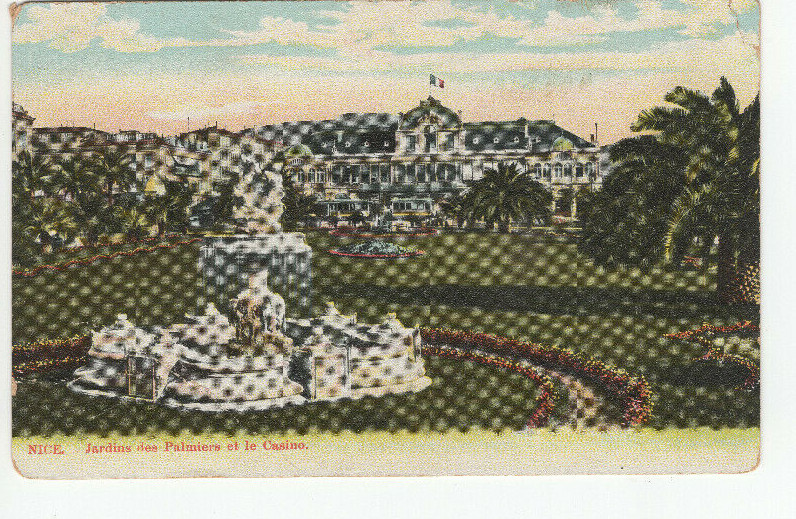 Nice, France Casino and Palm Gardens Vintage Postcard