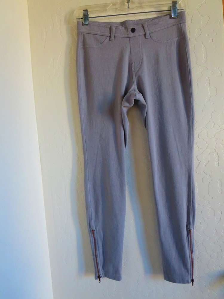 Hue Soft Stretch Jeanz Skimmer Leggings, Grey, Small, Nwt $38