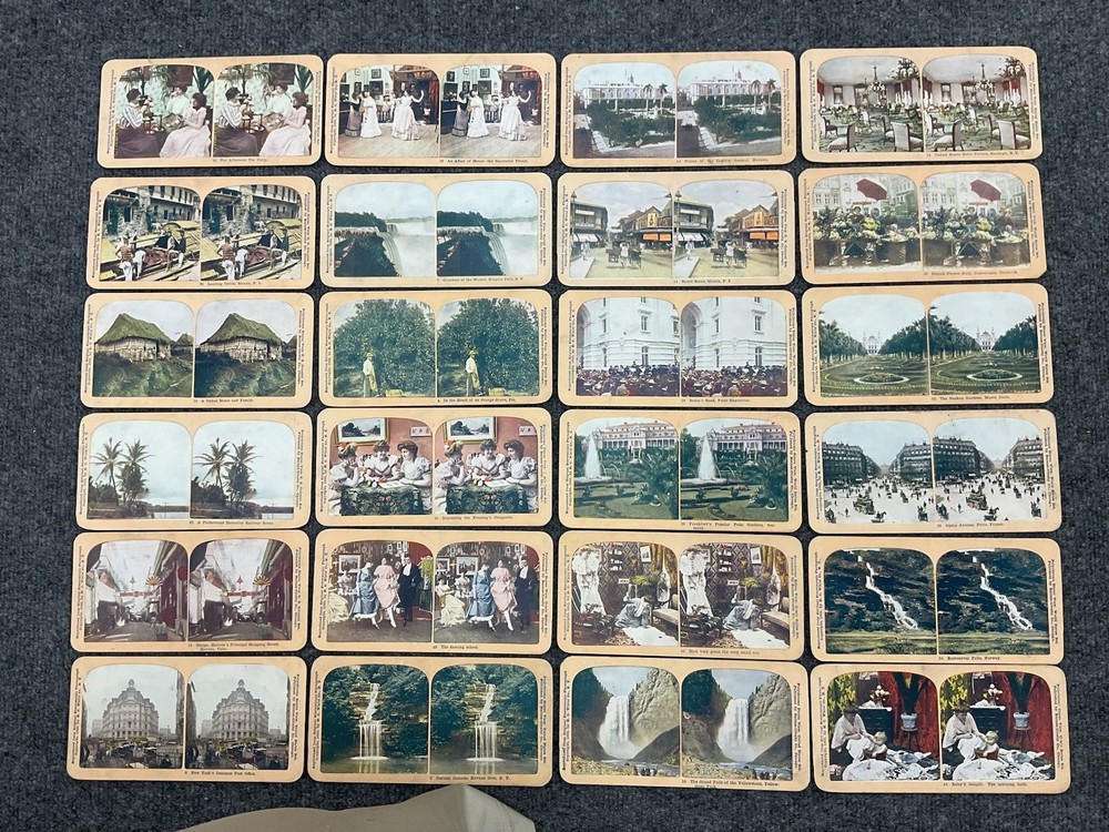 24 Polychrome Stereoview World Series Cards