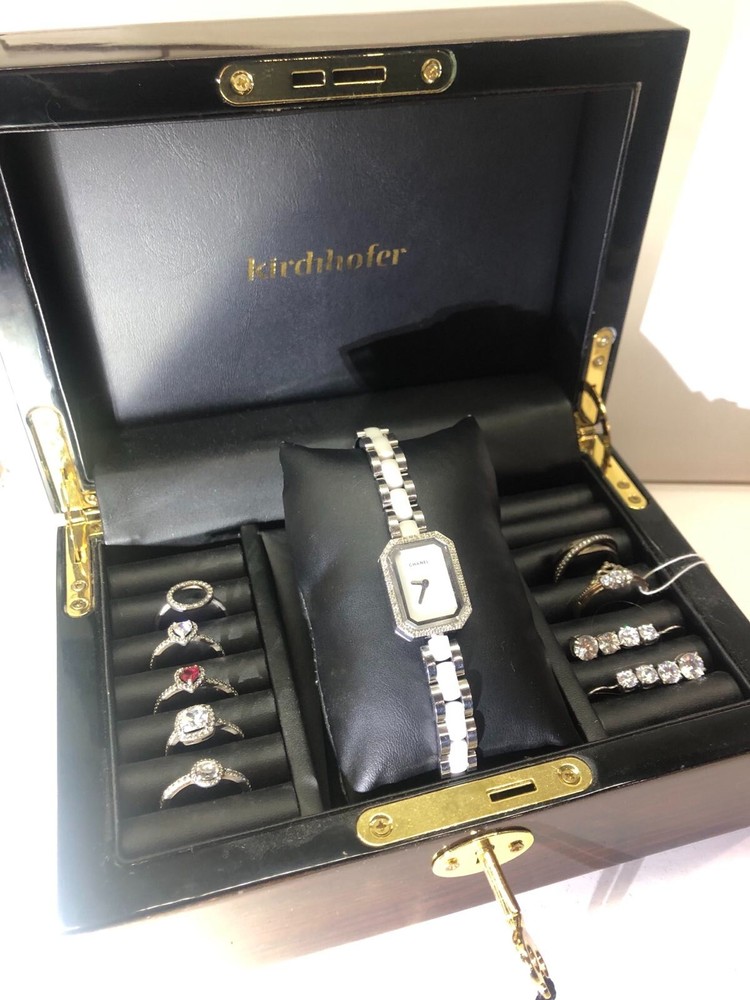 jewelry branding organizer chest with key KIRCHHOFER original Switzerland