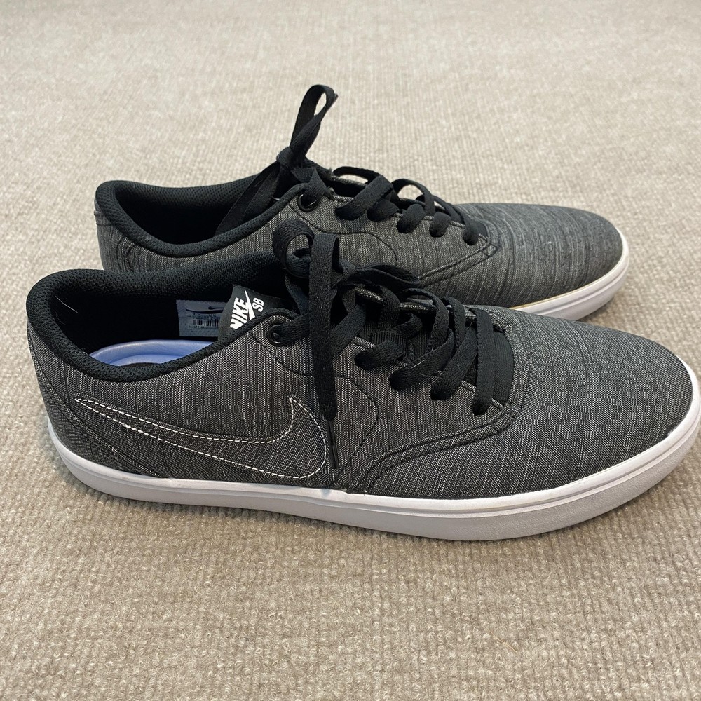 Nike SB Check Solarsoft Shoes Mens Size 9.5 Gray Skate Sneakers 844493-001