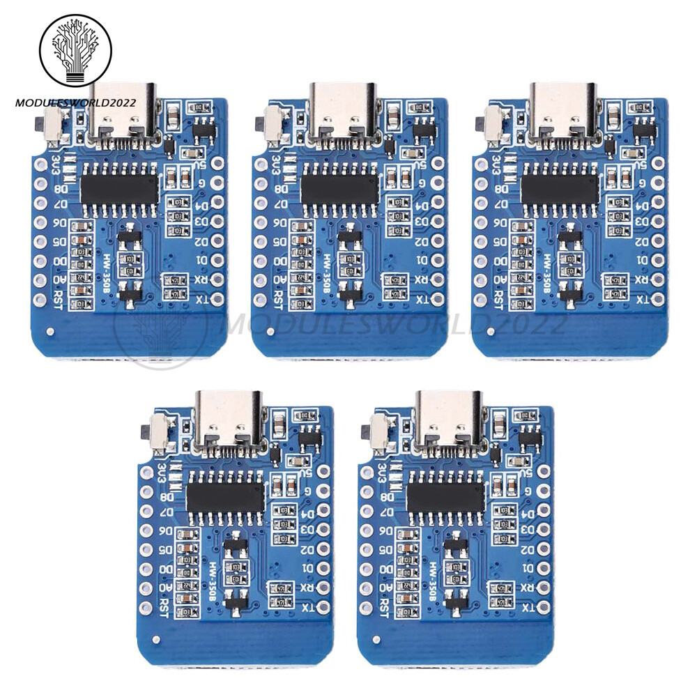 5pc*ESP8266 ESP-12 ESP12 WeMos D1 Mini WIFI Development Board NodeMCU Lua Type-C