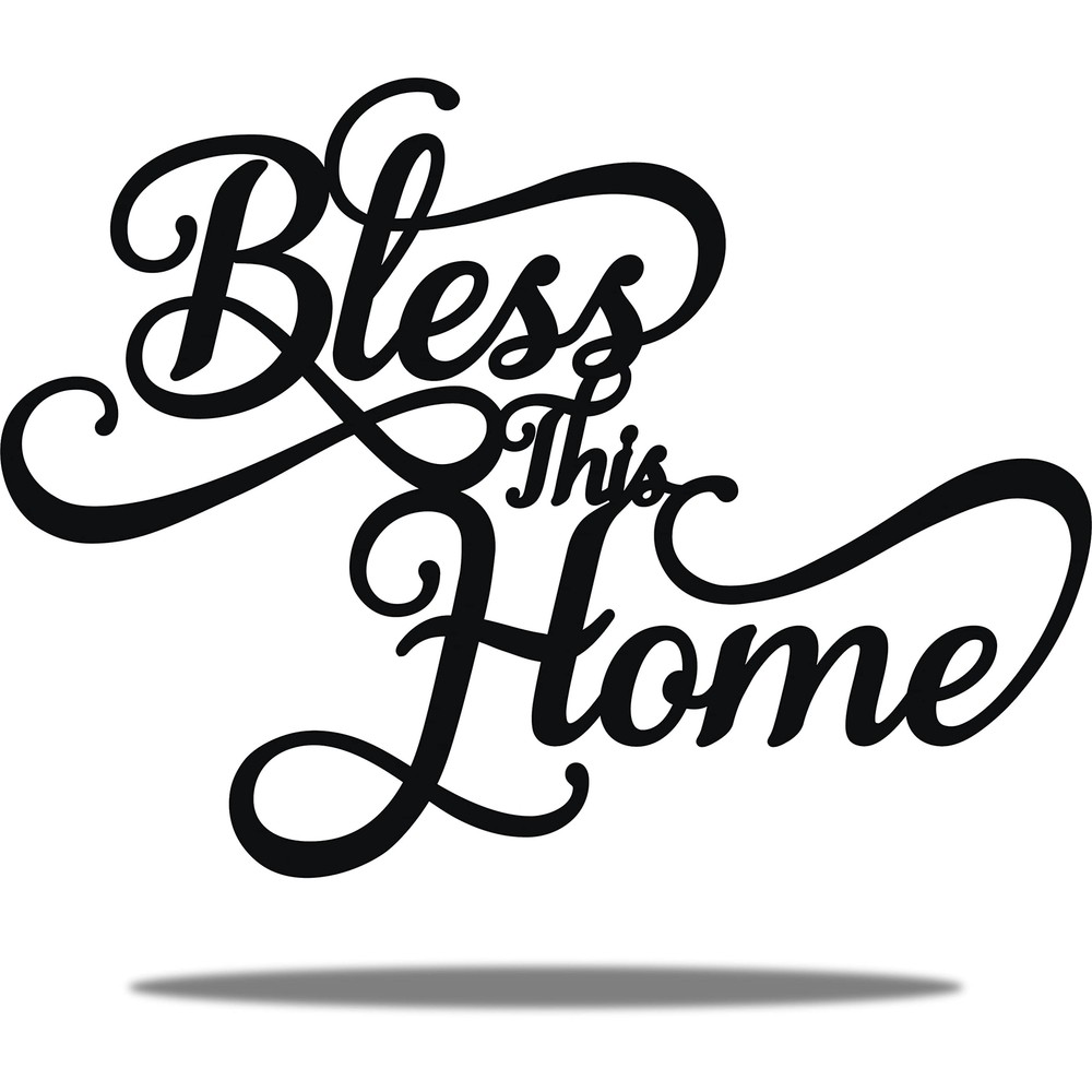 Vivegate Bless This Home Wall Decor Black Metal Art – 18”X13”