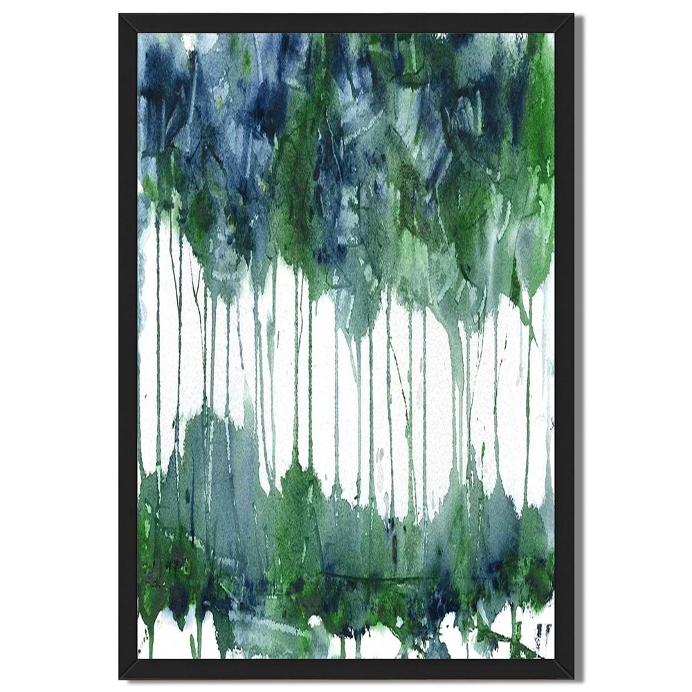 Abstract Forest Landscape Framed Canvas Print Modern Wall Art Home Decor-image