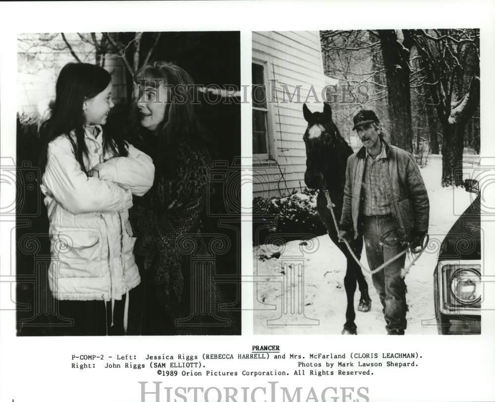 1989 Press Photo Rebecca Harrell, Cloris Leachman and Sam Elliott in 