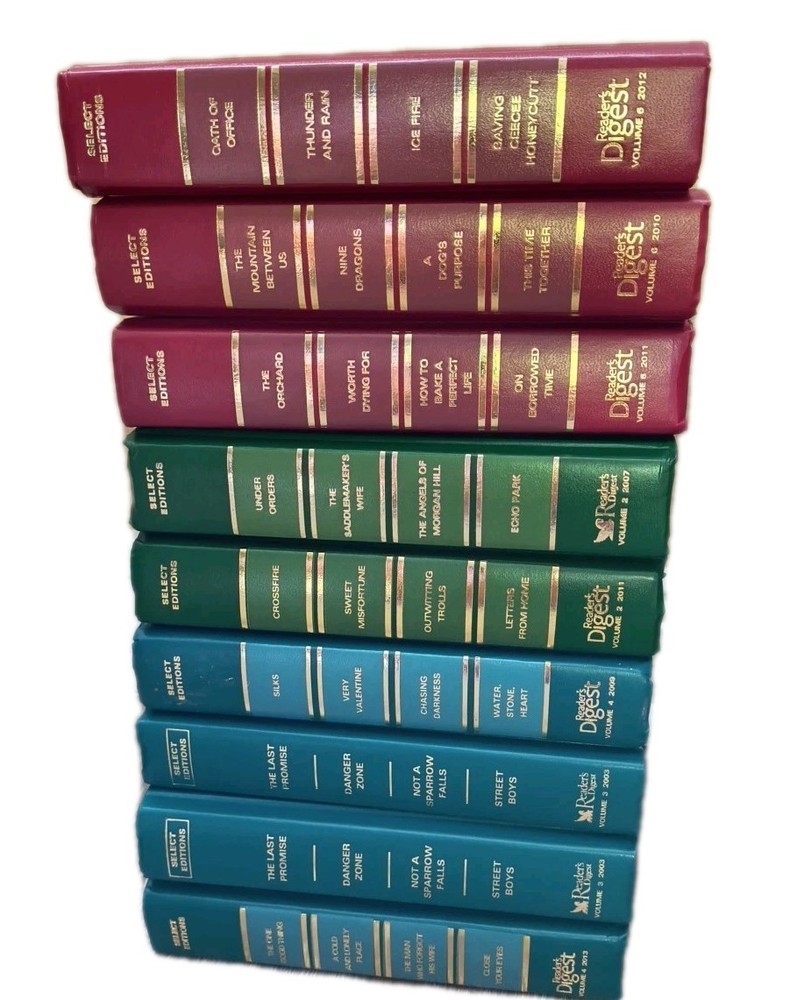 Lot of 7 Select Editions Reader's Digest Condensed Books Decor Library Staging
