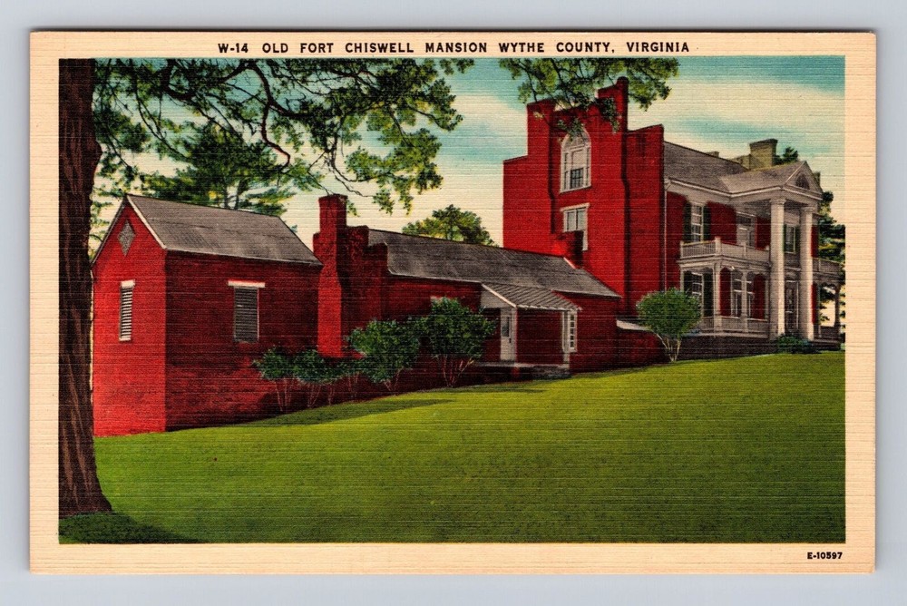 Wythe County VA-Virginia, Old Fort Chiswell Mansion, Vintage Souvenir Postcard