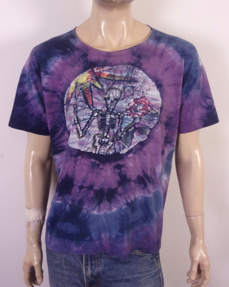 vintage 80s 90s single stitch Fan Made Tie Dye Grateful Dead Lot T-Shirt sz XL