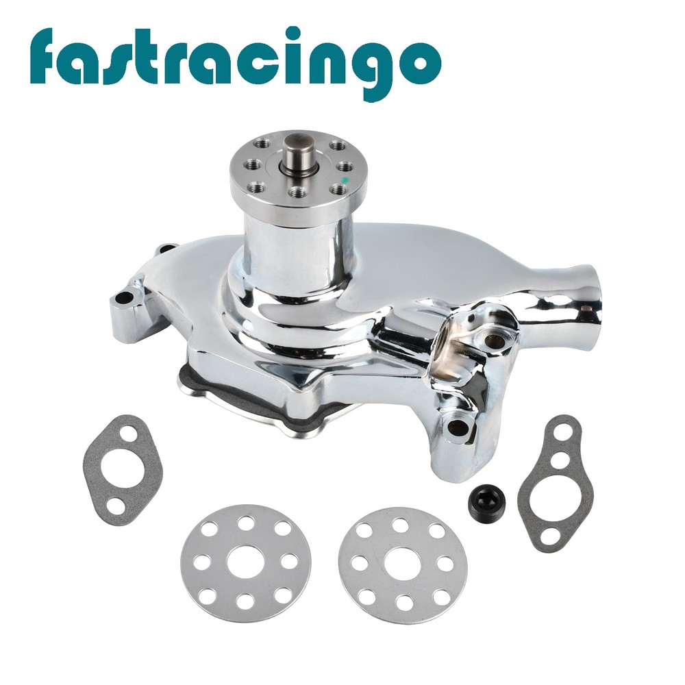 For SBC Small Block Chevy 283 305 350 400 Chrome High Volume Short Water Pump