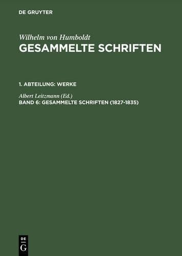 Gesammelte Schriften, Band 6, Gesammelte Schriften (1827-1835) (Hardback)