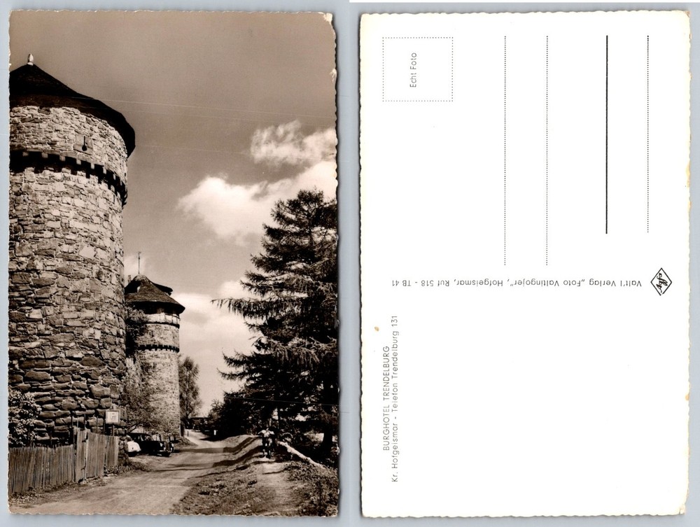 Trendelburg Castle Hotel RPPC Postcard Germany 1950s Echt Foto Vintage