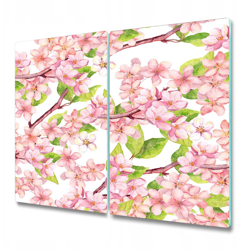 Glass Surface Worktop saver Cherry blossom Apple Sakura flowers Pink soft