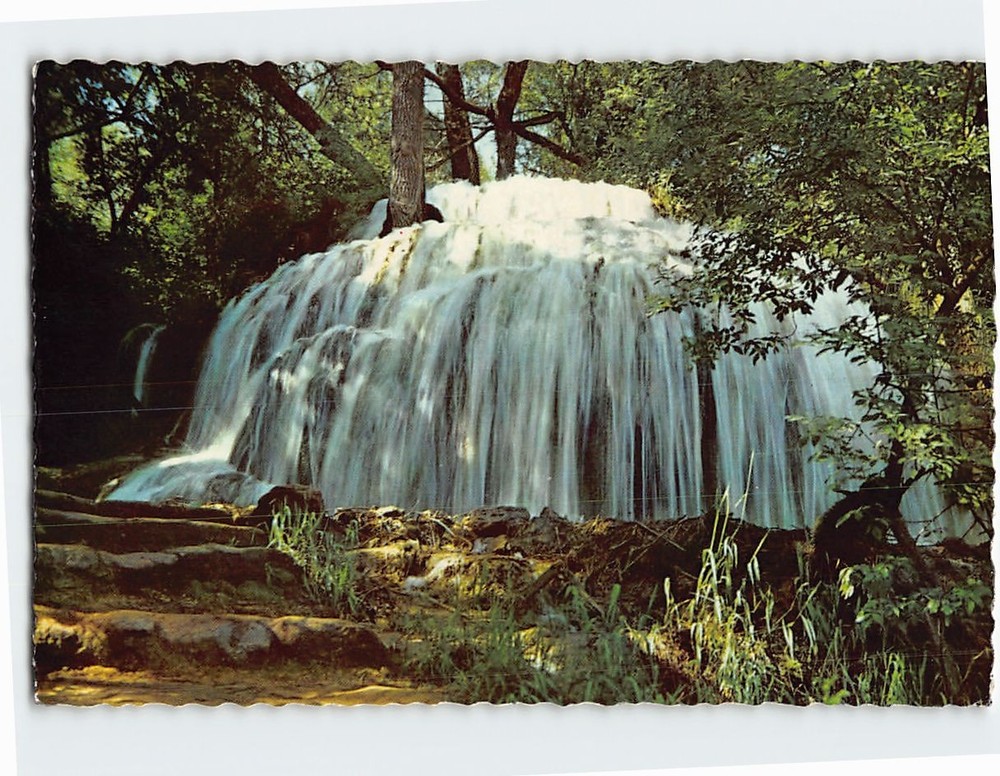 Postcard Ash trees waterfall Monasterio de Piedra Zaragoza Spain