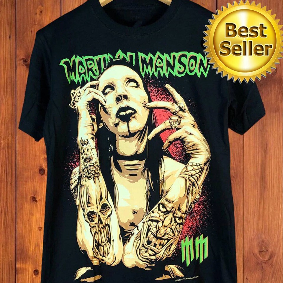 Marilyn Manson Tee, New Vintage Marilyn Manson T Shirt for fans APV789C