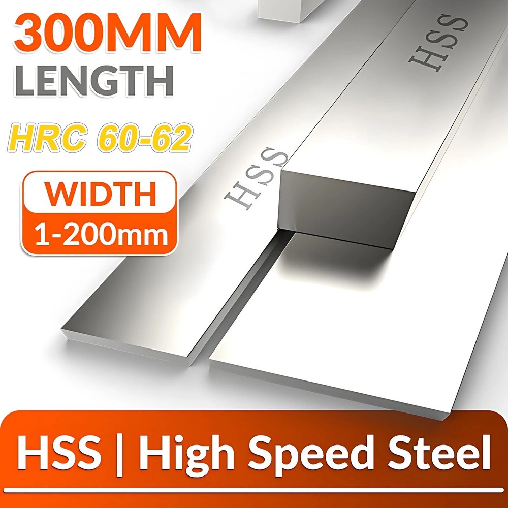 HSS Steel Flat Bar Strip Metal Plate Width 1-200mm Long 300mm Lathe Turning Tool