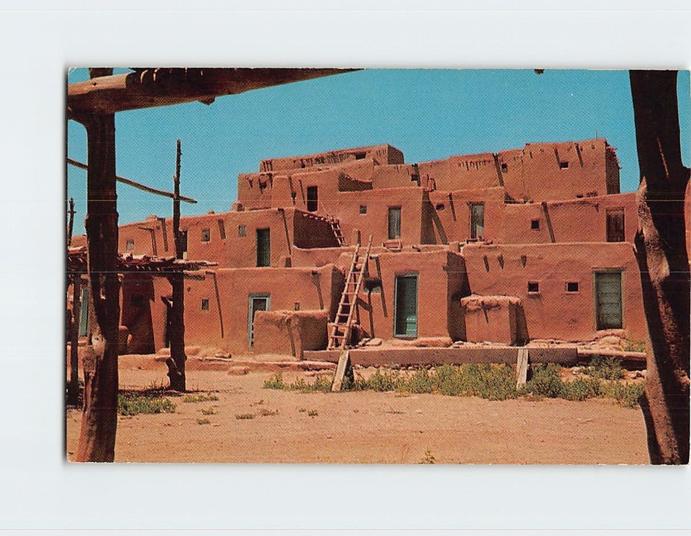 Postcard Taos Pueblo New Mexico USA