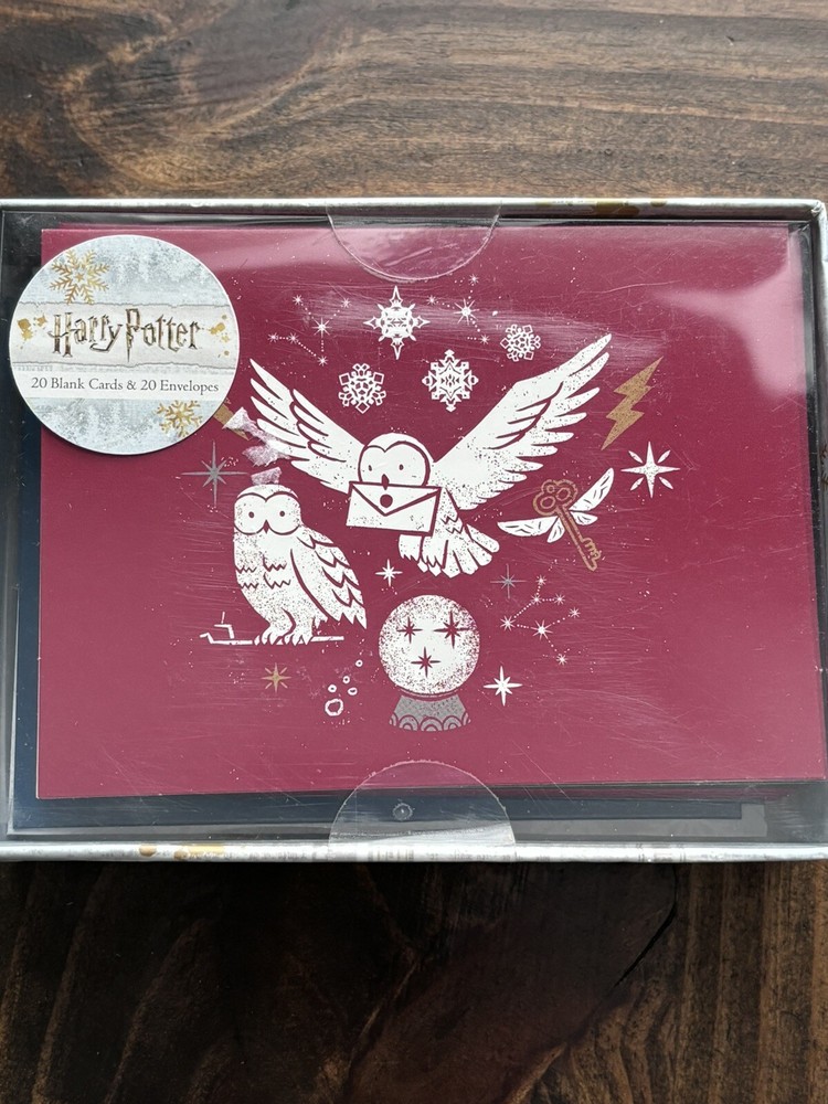 Harry Potter Christmas Blank Note Card Set of 20 with Envelopes  