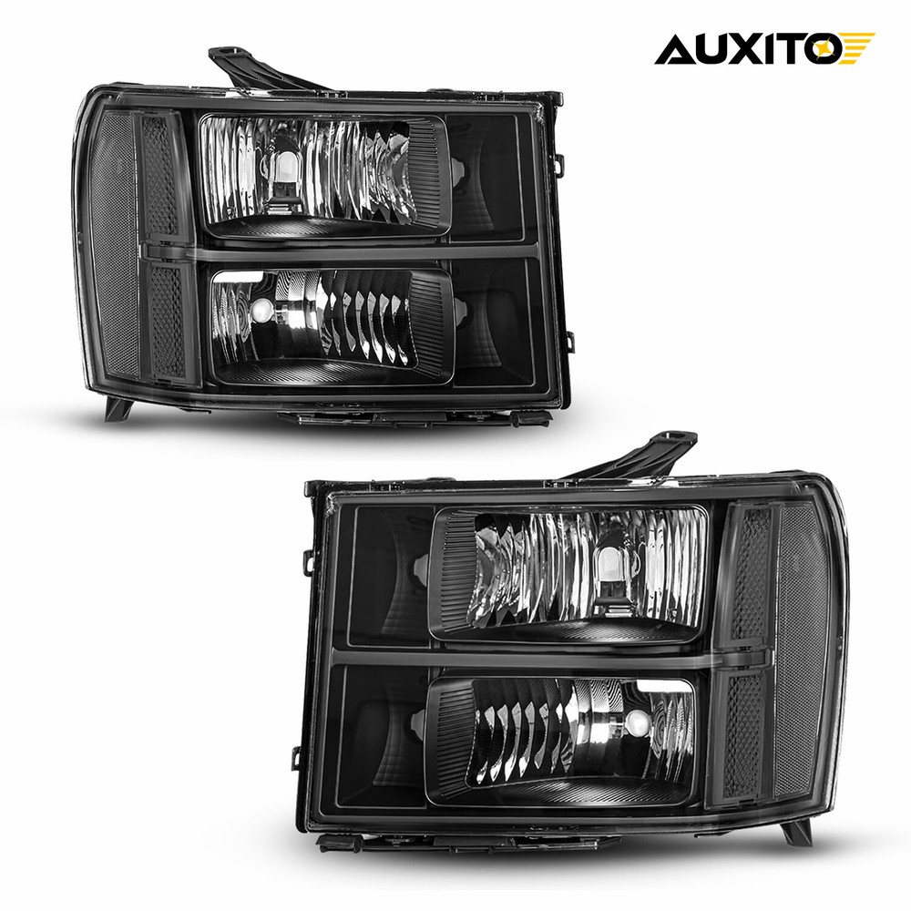 Headlights Assembly For 2007-13 SIERRA GMC 1500 2500HD 3500HD Replacement  EXA