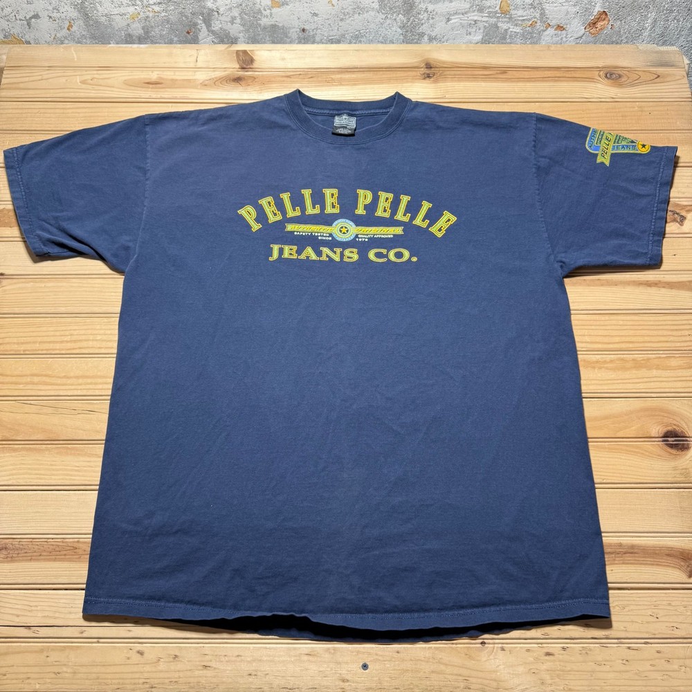 Vintage 90s Pelle Pelle Jeans Co. Authentic Sportswear T-Shirt USA Made Size XXL