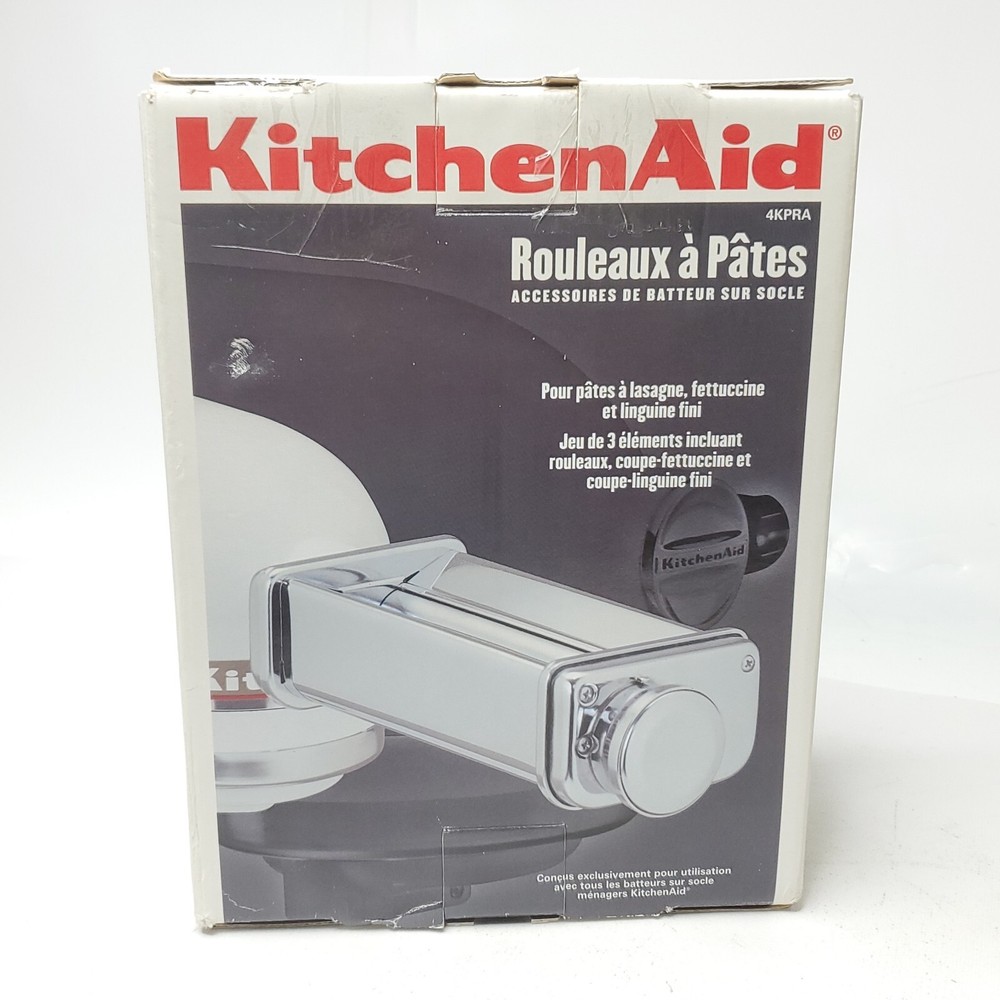 KitchenAid Stand Mixer 3 Piece Pasta Roller & Cutter Attachment Set Metal - KPRA