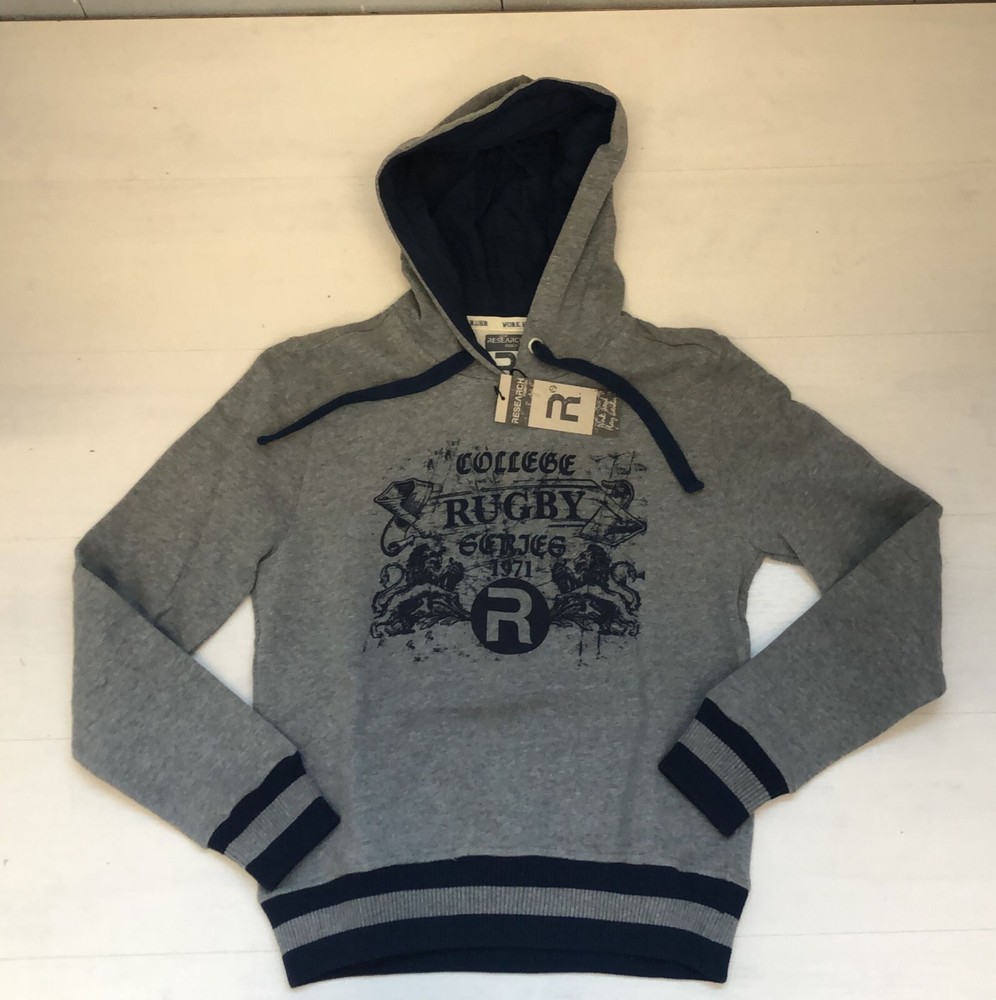 4614 Macron Research Sweatshirts Hood Cotton Hoodie Rugby 1971