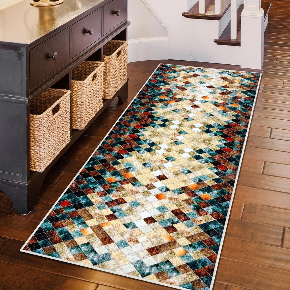 Washable Area Rug,2X6FT Hallway Runner Rug Carpet,Soft Modern Entryway Mat wi...
