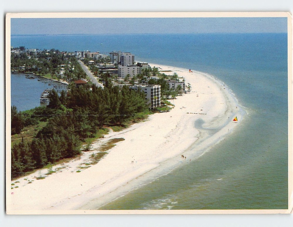 Postcard Aerial View Fort Myers Beach Florida USA