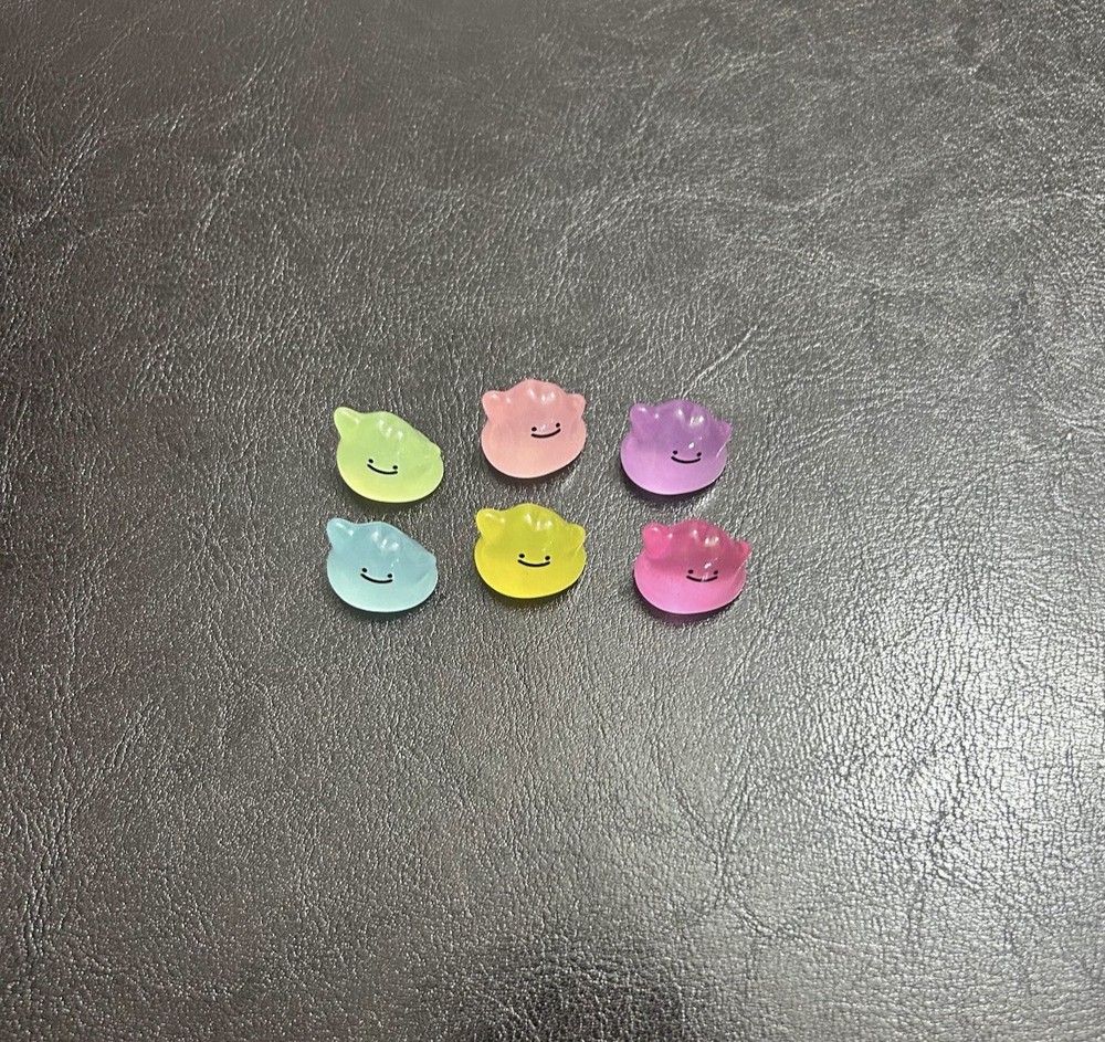 Pokemon Ditto Rainbow Set 6pcs Collectible Figure Pack Cute Kawaii Gift Bundle