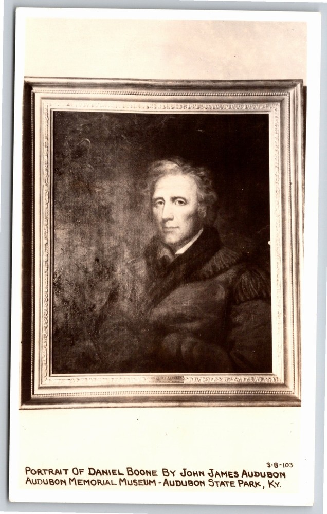 Famous~Portrait of Daniel Boone By John James Audubon~Vintage Postcard
