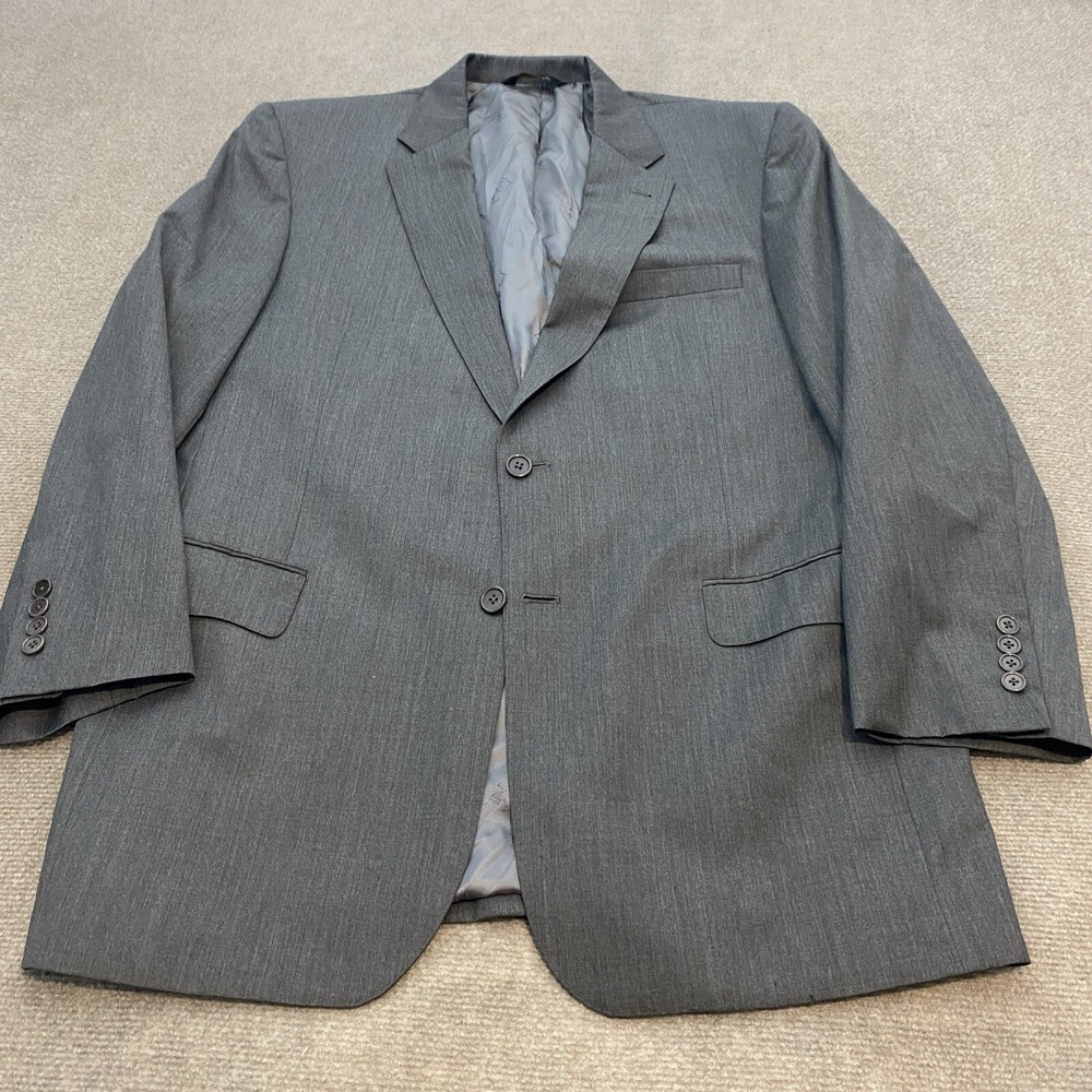 Jos A Bank Blazer Sport Coat Mens Size 44 Long Wool Gray Two Button