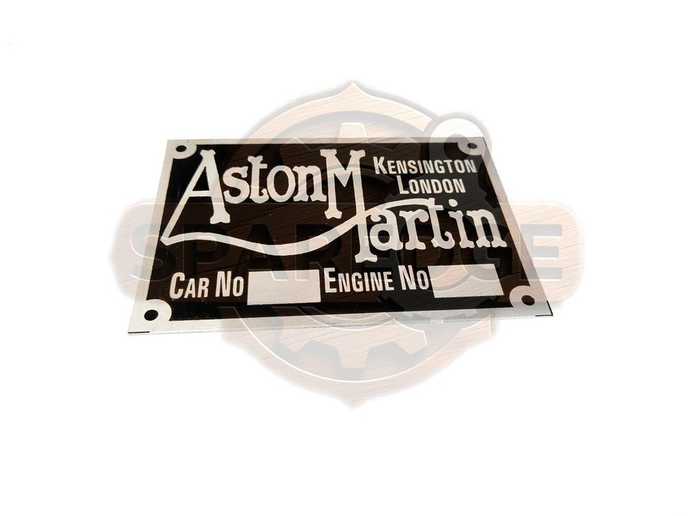 Custom Vintage Aluminum Acid Etched Blank Nameplate for Aston Martin-image