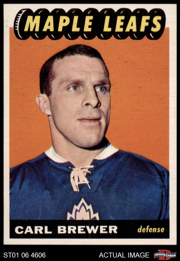 1965 Topps #78 Carl Brewer Maple Leafs 4 - VG/EX