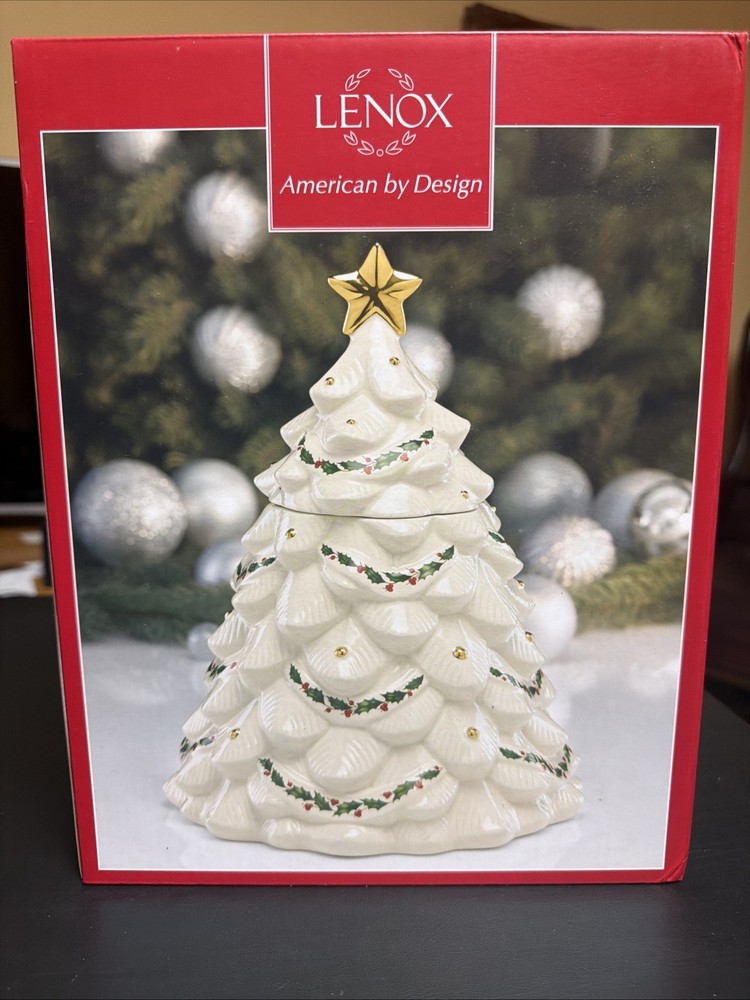 Lenox American by Design Christmas Tree Holiday Cookie Jar with Original Box