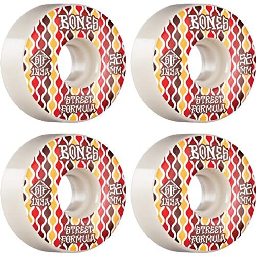 Bones Wheels STF V2 Retros White/Red Skateboard Wheels - 52mm 103a (Set of 4)