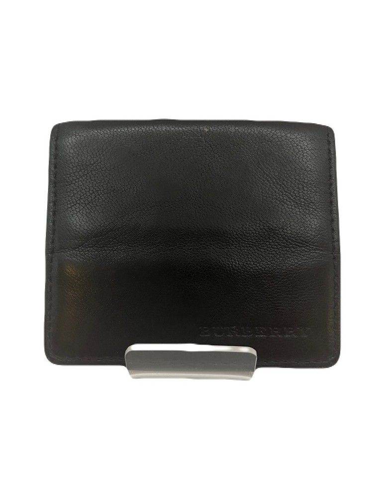 Burberry Coin Wallet Leather Black USED T774-7