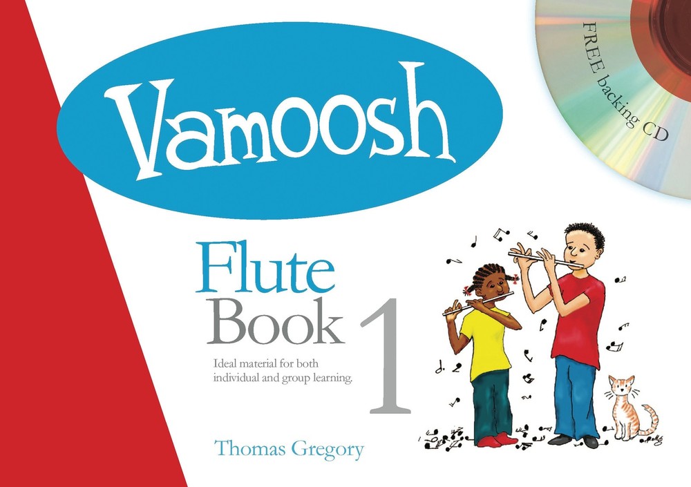 Vamoosh Flute Book 1 for Kids Teacher or Classroom Sheet Music Play-Along CD