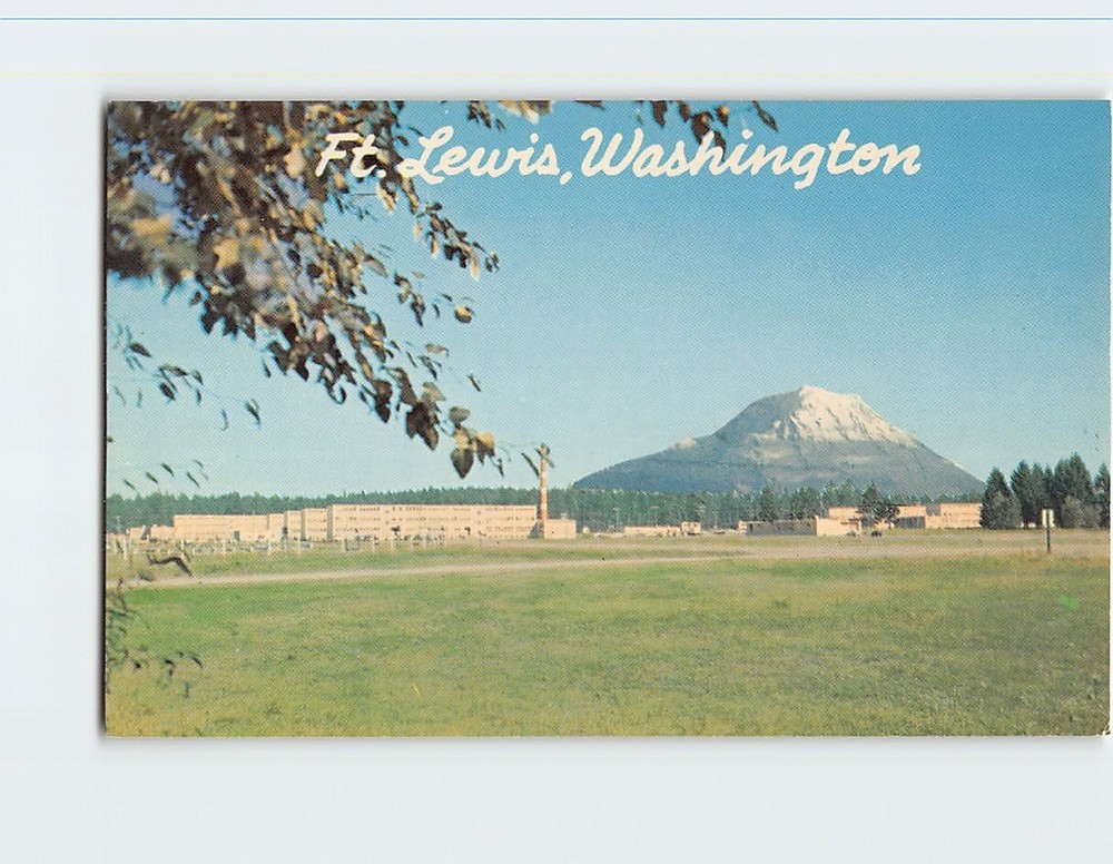 Postcard Mt. Rainier Fort Lewis Washington USA