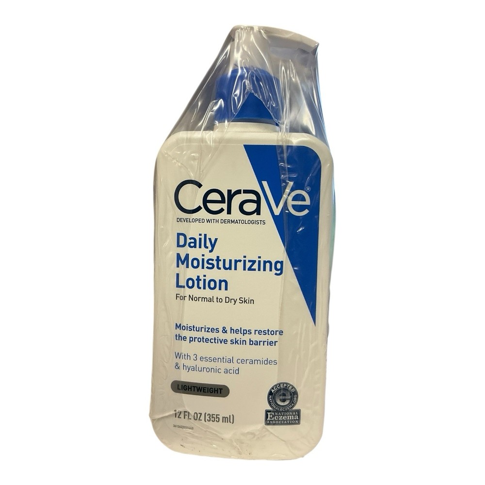 CeraVe Daily Moisturizing Lotion for Face & Body Normal to Dry Skin 12 oz 3-Pack