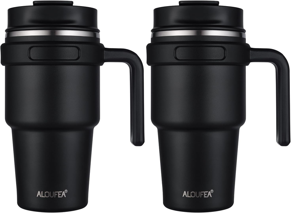 20 Oz Insulated Coffee Mug Tumbler with Handle, Stainless Steel Travel Mug Tumbl