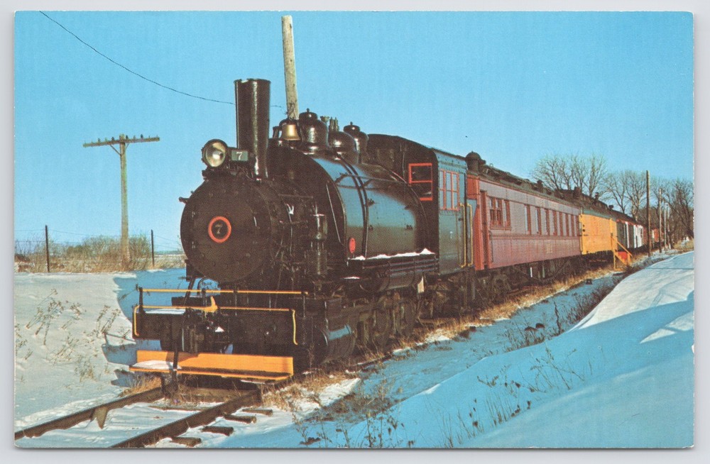 Transportation~Locomotive No 7 Illinois Railway Museum Union IL~Vintage Postcard