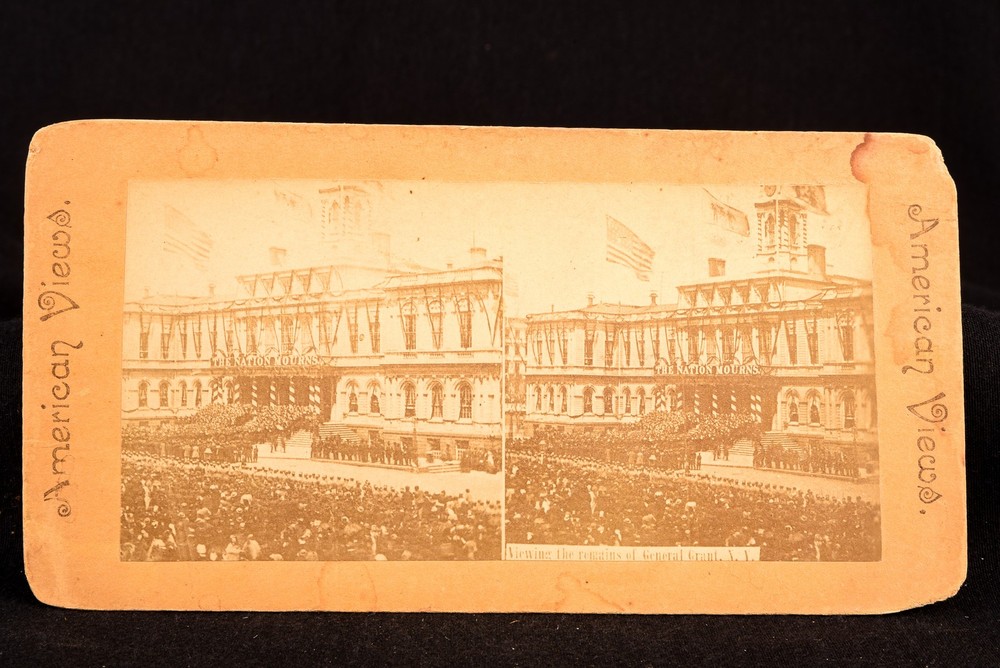 1885 Funeral of General Grant New York Stereo Photo American Views V28