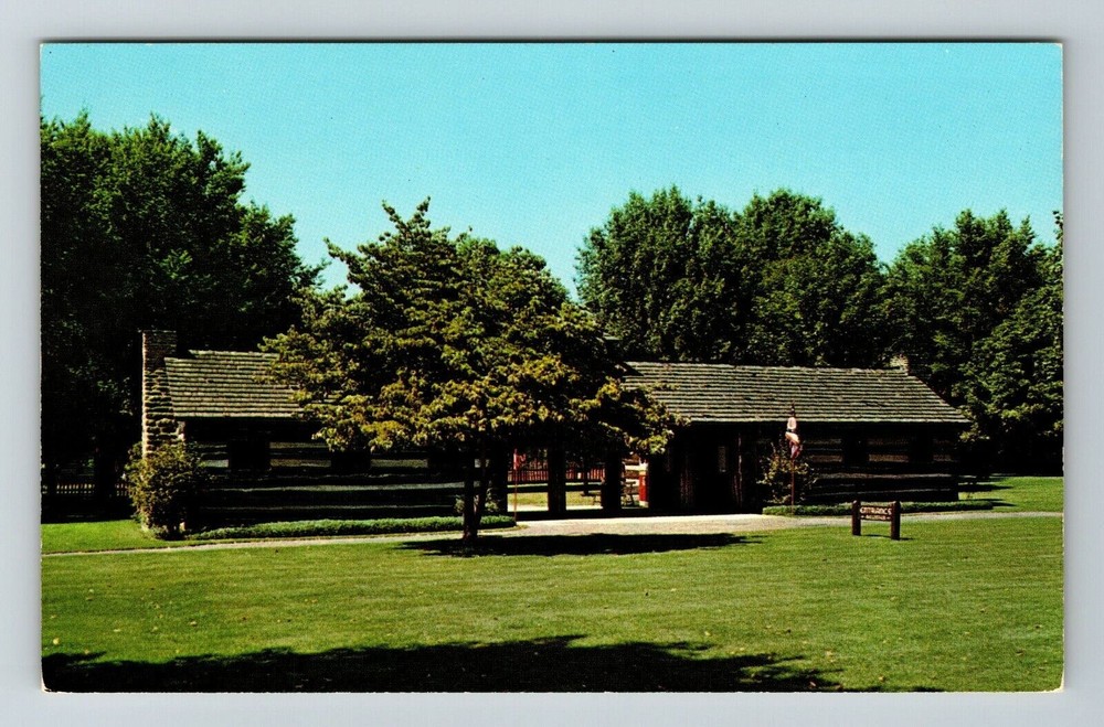 New Philadelphia OH-Ohio, Schoenbrunn Village, Exterior, Vintage Postcard